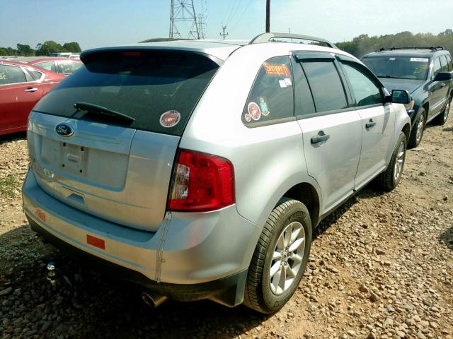 2FMDK3GC9EBA57344 - 2014 FORD EDGE SE SILVER photo 4