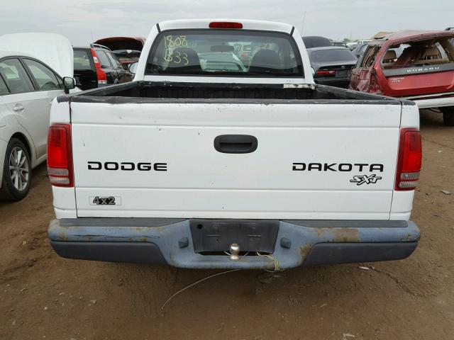 1D7FL16K14S645451 - 2004 DODGE DAKOTA SXT WHITE photo 6