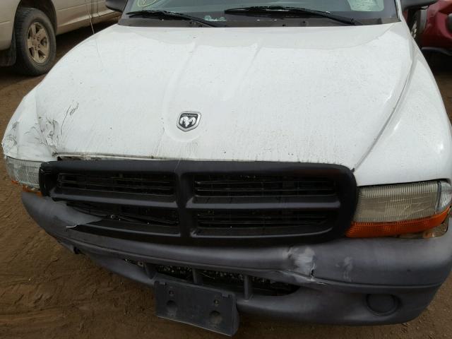 1D7FL16K14S645451 - 2004 DODGE DAKOTA SXT WHITE photo 7