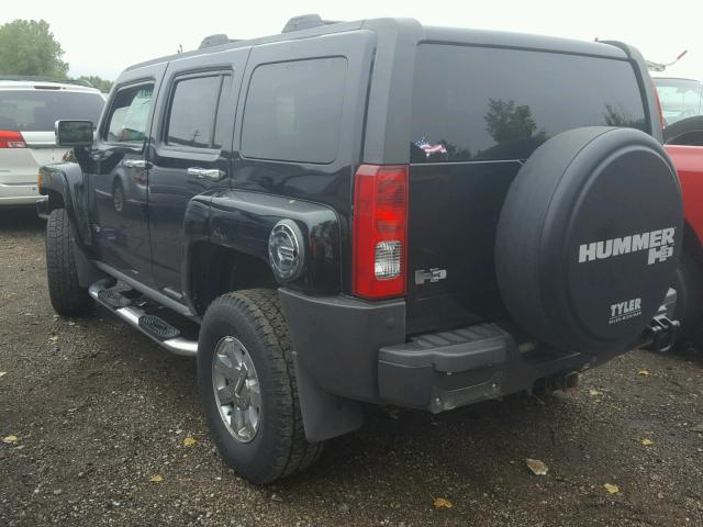 5GTEN13E998117619 - 2009 HUMMER H3 BLACK photo 3