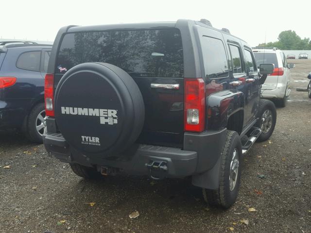 5GTEN13E998117619 - 2009 HUMMER H3 BLACK photo 4