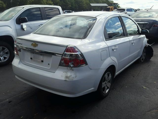 KL1TD5DE5BB136403 - 2011 CHEVROLET AVEO LS WHITE photo 4