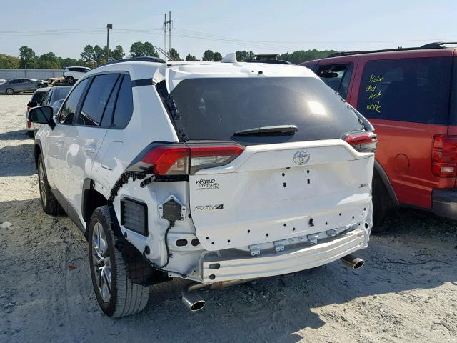 2T3C1RFV2KC012748 - 2019 TOYOTA RAV4 XLE P WHITE photo 3