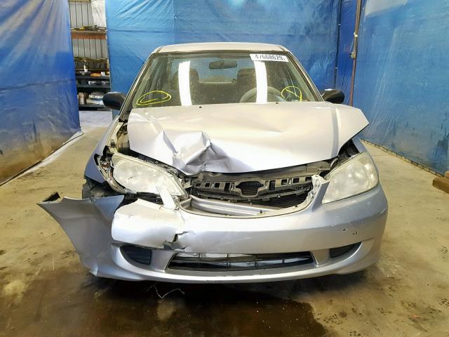 1HGES16314L004815 - 2004 HONDA CIVIC DX V SILVER photo 9