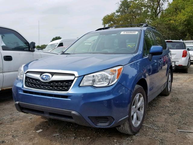 JF2SJADCXFH537700 - 2015 SUBARU FORESTER 2 BLUE photo 2