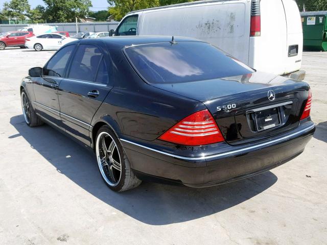 WDBNG75J84A428618 - 2004 MERCEDES-BENZ S 500 BLACK photo 3