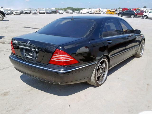 WDBNG75J84A428618 - 2004 MERCEDES-BENZ S 500 BLACK photo 4