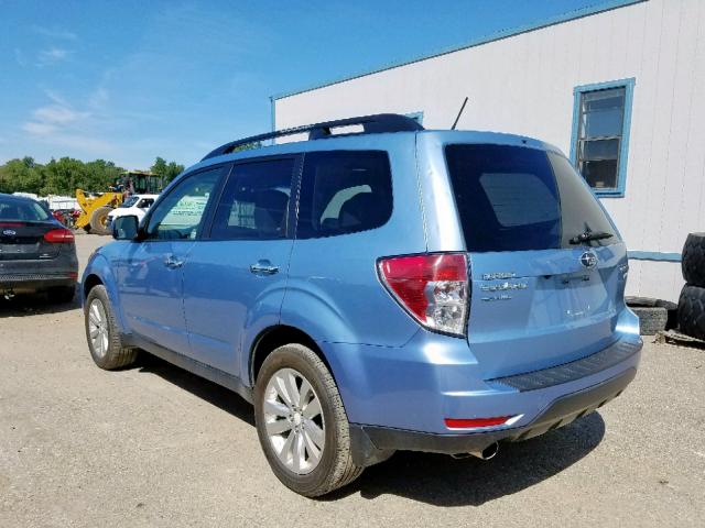 JF2SHAEC7BH779378 - 2011 SUBARU FORESTER L BLUE photo 3