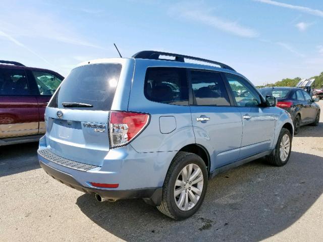 JF2SHAEC7BH779378 - 2011 SUBARU FORESTER L BLUE photo 4