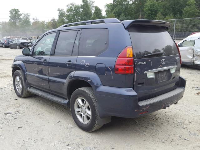 JTJBT20X340039158 - 2004 LEXUS GX 470 BLUE photo 3