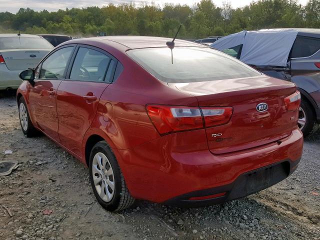 KNADM4A32D6125832 - 2013 KIA RIO LX RED photo 3