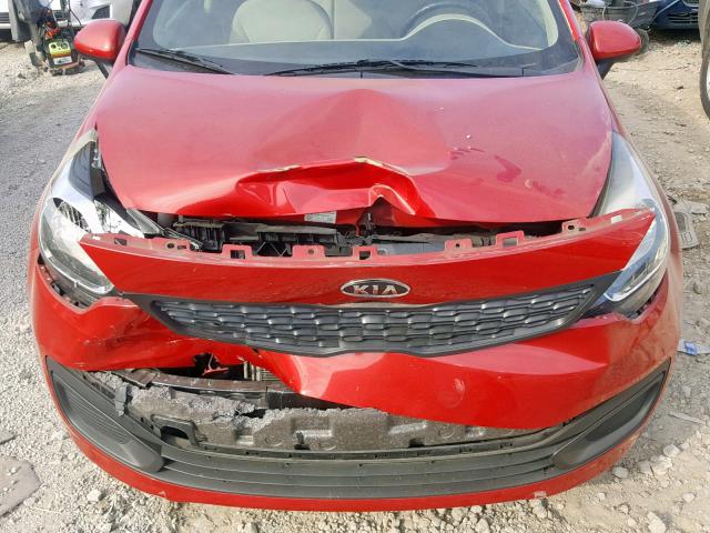 KNADM4A32D6125832 - 2013 KIA RIO LX RED photo 9