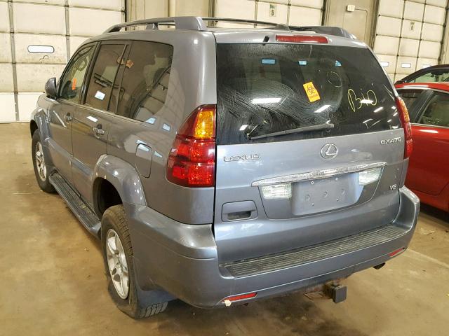 JTJBT20X830006445 - 2003 LEXUS GX 470 GRAY photo 3