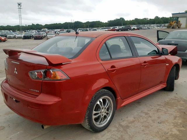 JA32U2FU5AU016481 - 2010 MITSUBISHI LANCER ES/ RED photo 4