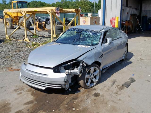 KMHHN66F28U288655 - 2008 HYUNDAI TIBURON GT SILVER photo 2