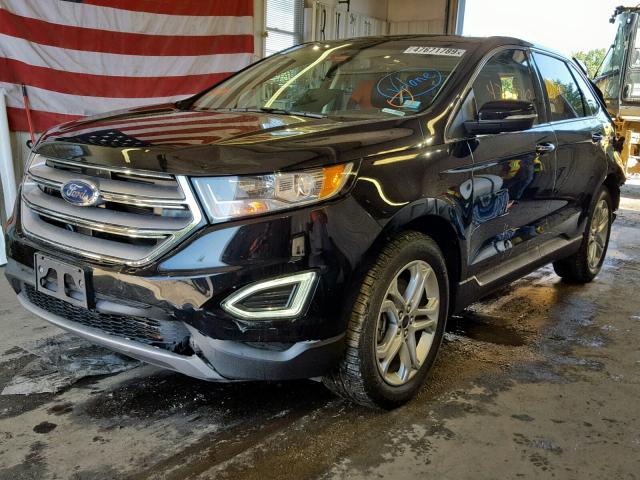 2FMPK4K92HBB58020 - 2017 FORD EDGE TITAN BLACK photo 2