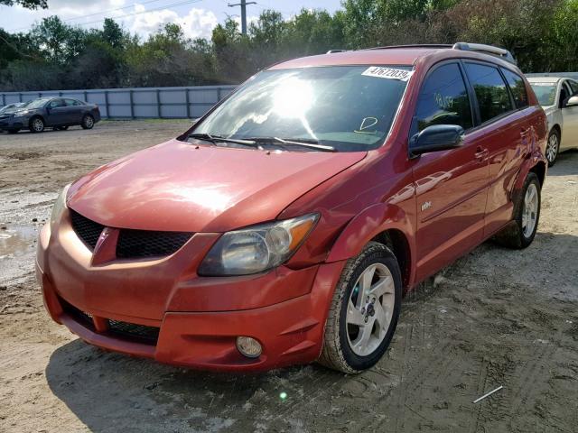 5Y2SL62874Z444015 - 2004 PONTIAC VIBE RED photo 2