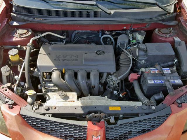 5Y2SL62874Z444015 - 2004 PONTIAC VIBE RED photo 7