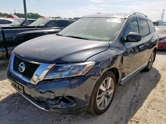 5N1AR2MNXEC694905 - 2014 NISSAN PATHFINDER BLUE photo 2