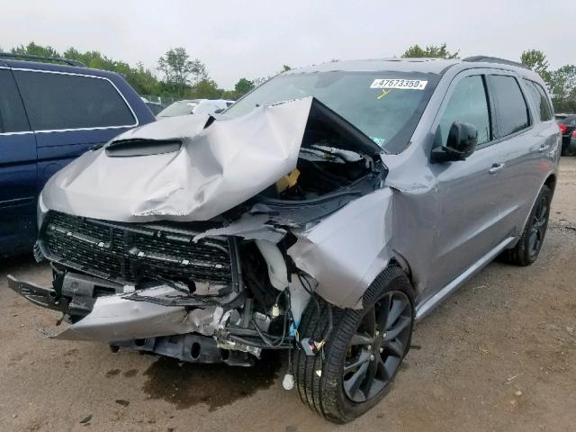 1C4RDJDGXJC486518 - 2018 DODGE DURANGO GT SILVER photo 2