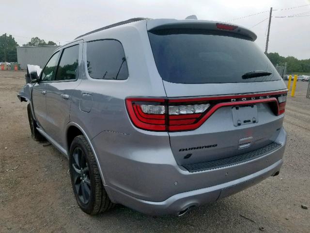 1C4RDJDGXJC486518 - 2018 DODGE DURANGO GT SILVER photo 3