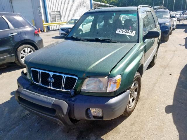 JF1SF63532H757292 - 2002 SUBARU FORESTER L GREEN photo 2