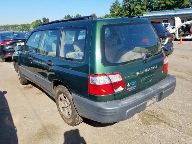 JF1SF63532H757292 - 2002 SUBARU FORESTER L GREEN photo 3