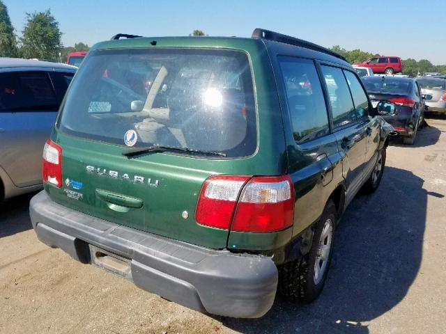 JF1SF63532H757292 - 2002 SUBARU FORESTER L GREEN photo 4