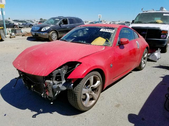 JN1BZ34D48M700740 - 2008 NISSAN 350Z COUPE RED photo 2