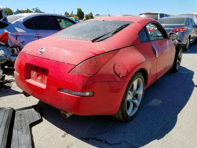 JN1BZ34D48M700740 - 2008 NISSAN 350Z COUPE RED photo 4