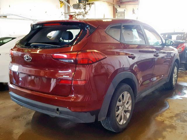 KM8J2CA41KU871627 - 2019 HYUNDAI TUCSON SE MAROON photo 4