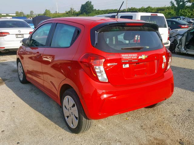 KL8CB6SA7JC438801 - 2018 CHEVROLET SPARK LS RED photo 3