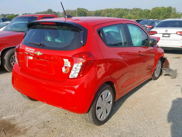 KL8CB6SA7JC438801 - 2018 CHEVROLET SPARK LS RED photo 4