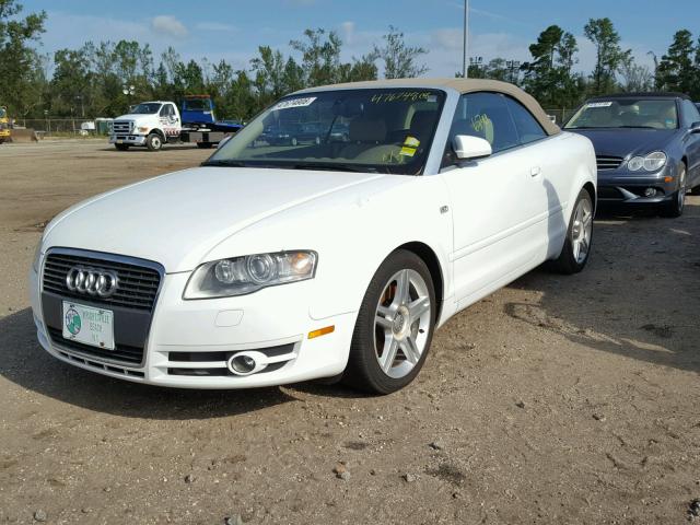 WAUAF48H07K018014 - 2007 AUDI A4 2.0T CA WHITE photo 2