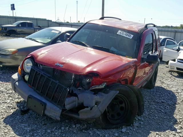 1J4GL48K65W592134 - 2005 JEEP LIBERTY SP RED photo 2