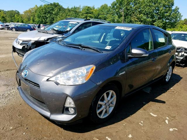 JTDKDTB38D1040249 - 2013 TOYOTA PRIUS C GRAY photo 2