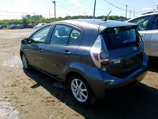 JTDKDTB38D1040249 - 2013 TOYOTA PRIUS C GRAY photo 3