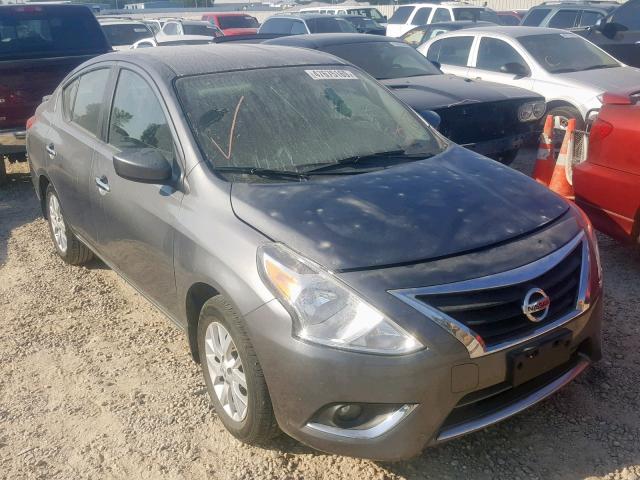 3N1CN7AP5HL800796 - 2017 NISSAN VERSA S GRAY photo 1