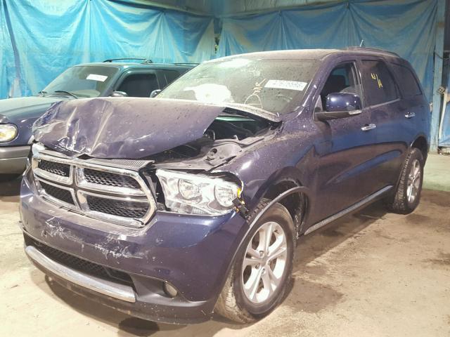 1C4RDJDG9DC691106 - 2013 DODGE DURANGO CR BLUE photo 2