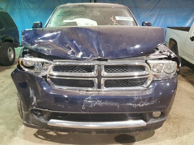 1C4RDJDG9DC691106 - 2013 DODGE DURANGO CR BLUE photo 9