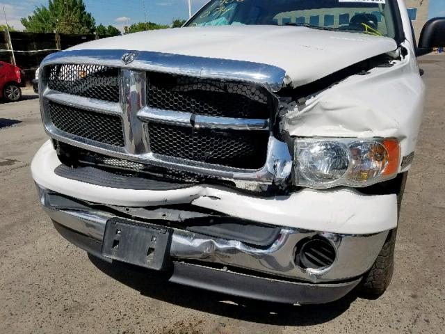 1D7HU18D13S336937 - 2003 DODGE RAM 1500 S WHITE photo 9