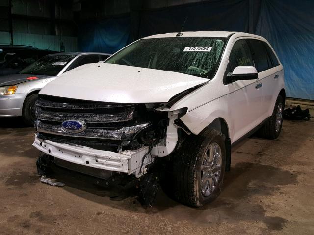 2FMDK3JCXDBC06688 - 2013 FORD EDGE SEL WHITE photo 2