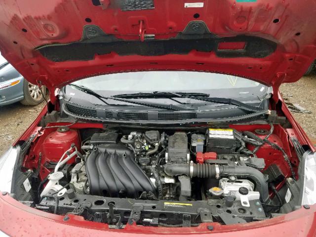 3N1CN7AP2JL877342 - 2018 NISSAN VERSA S RED photo 7