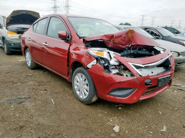 3N1CN7AP2JL877633 - 2018 NISSAN VERSA S RED photo 1