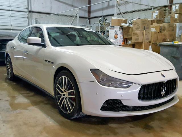 ZAM57XSA7F1130582 - 2015 MASERATI GHIBLI WHITE photo 1