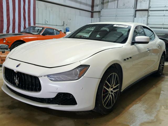 ZAM57XSA7F1130582 - 2015 MASERATI GHIBLI WHITE photo 2