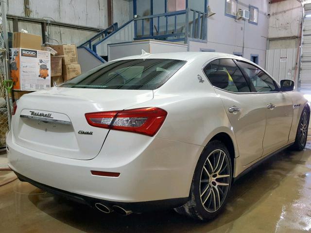 ZAM57XSA7F1130582 - 2015 MASERATI GHIBLI WHITE photo 4