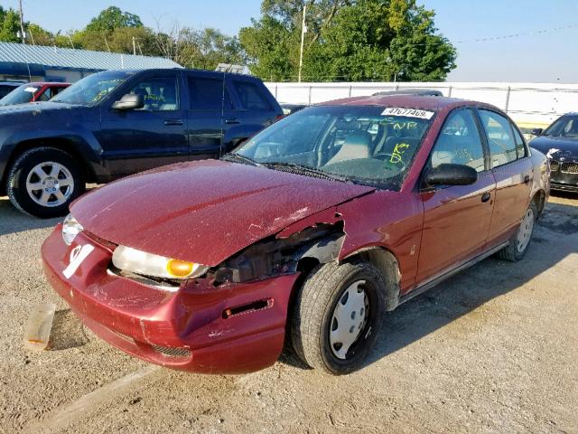 1G8ZH5280YZ116414 - 2000 SATURN SL1 MAROON photo 2