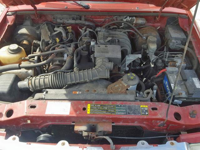 1FTYR10D24PB63120 - 2004 FORD RANGER RED photo 7