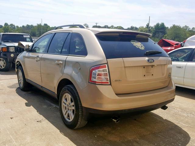 2FMDK48C57BA76903 - 2007 FORD EDGE SEL BEIGE photo 3